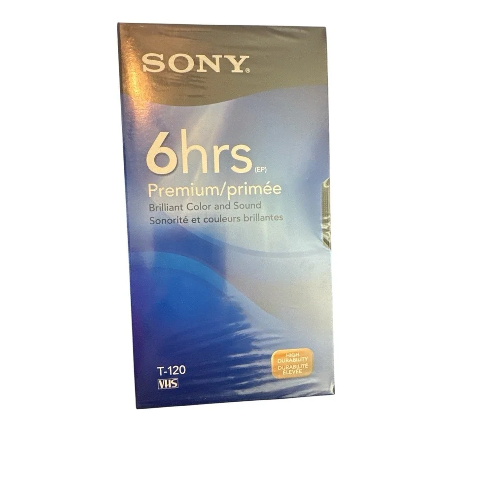 Sony VHS T-120VR 6HR Premium‎ Grade Blank Tapes Lot 5 Sealed | High Quality VTG